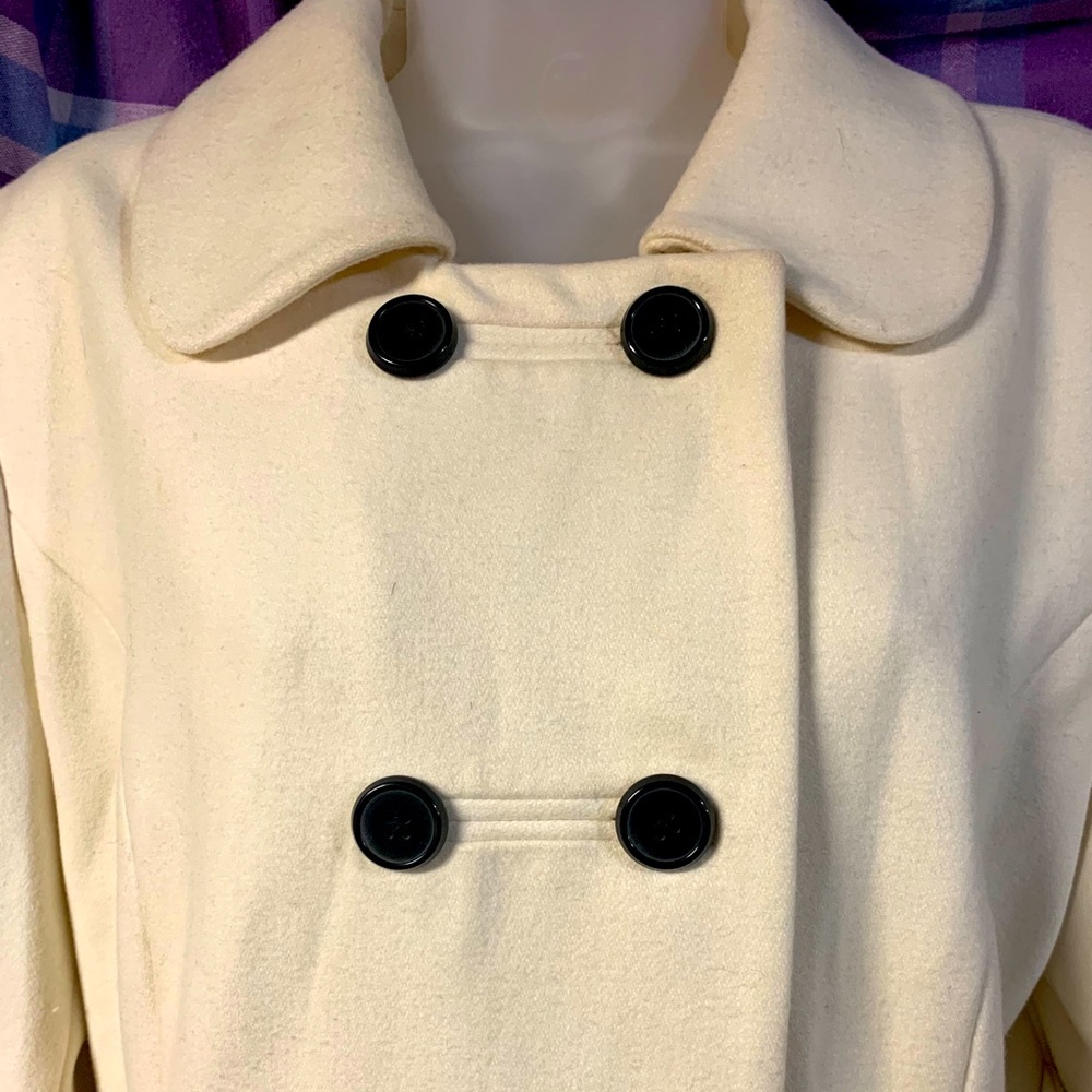 Old Navy White wool coat